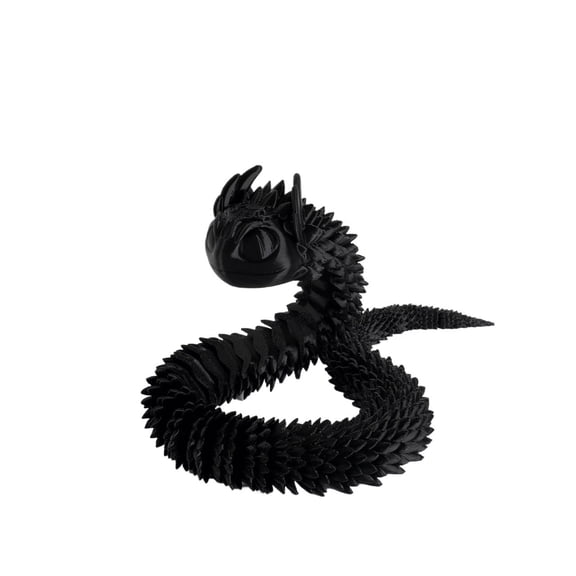 1pc black 45cm 3d printed snake joint movable viper, animal model handicraft