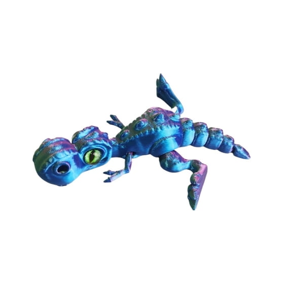 1pc blue-purple 3D Printed Cartoon Tyrannosaurus Rex Realistic Dinosaur Figurine Articulated Dinosaur Fidget    Home Decoration