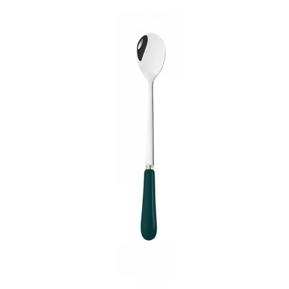1pc, ceramic handle stainless steel mug spoon restaurant bar creative ice spoon coffee spoon dessert spoon