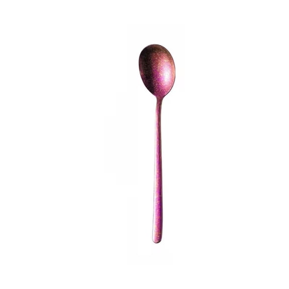 1pc, crystalline pure titanium Korean-style spoon, high-looking dessert spoon, household eating spoon, thickened watermelon spoon, outdoor camping rice spoon
