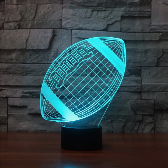 1pc football shape 3D night light, atmosphere decorative light, USB soft light with sleeping light, gift night light.