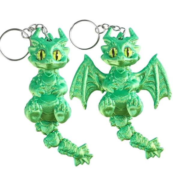 1pc green 3d Printed Dragon,articulated Demon Dragons Dragon Fidget Dragons Desktop Ornaments Simulation Model Figurines Statue Gifts