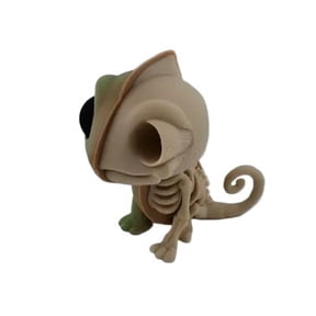 1pc half chameleon half skull stylized reptile 3D printing