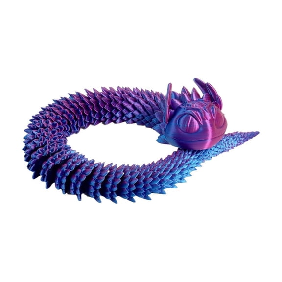 1pc laser purple 31CM 3d printed snake joint movable viper, animal model