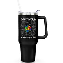 1pc math 40oz Tumbler with Straw & Handle - Insulated Stainless Steel Cup | Holiday Gift for Man Women (Christmas, Valentine's, Birthday)