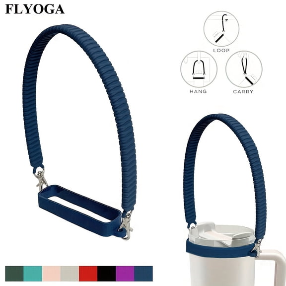 1pc of Soft And Sturdy Water Bottle Strap - Silicone Carrying Rope for Water Bottles - Compatible with Most 8-40Oz Containers - Tumbler-Dark Blue