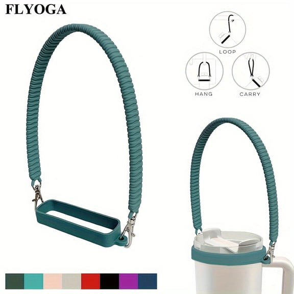 1pc of Soft And Sturdy Water Bottle Strap - Silicone Carrying Rope for Water Bottles - Compatible with Most 8-40Oz Containers - Tumbler-Mint Green