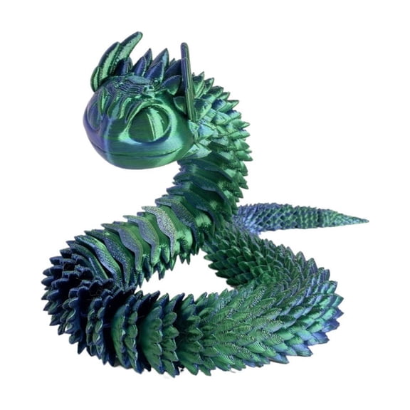 1pc oranger purple 45cm 3d printed snake joint movable viper, animal model