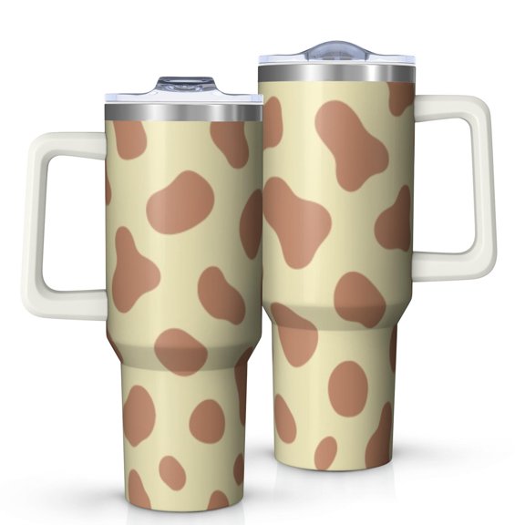 1pc ox 40oz Tumbler with Straw & Handle - Insulated Stainless Steel Cup | Holiday Gift for Man Women (Christmas, Valentine's, Birthday)