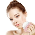 thumbnail image 1 of 1pc, pink/black silicone facial massage ice roller, suitable for shrinking pores and cooling and soothing, 1 of 2