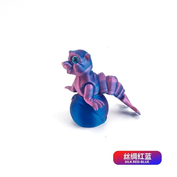 1pc red blue 3D Printed Action Figure Doll Seal Model Multi-joint Movable Ornament Decorative Desktop Creativity Novelty Gifts Model