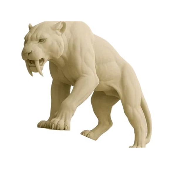 1pc saber-toothed tiger - 3D printable sculpture 3D printing