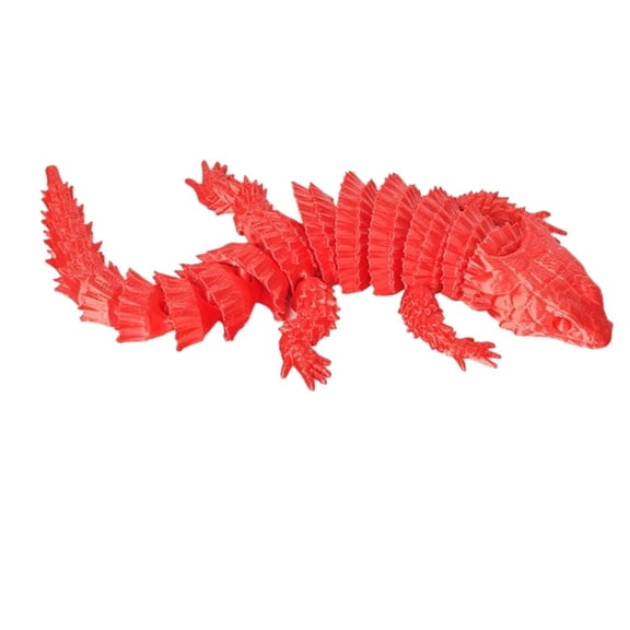 1pc silk red 3D Printed Lizards, Home Office And Vehicle Decorations Landscaping Figurines Gifts Home Decorative