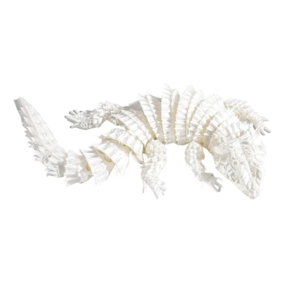 1pc silk white 3D Printed Lizards, Home Office And Vehicle Decorations Landscaping Figurines Gifts Home Decorative