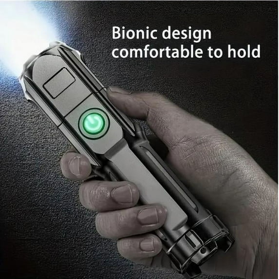1pc super bright zoomable flashlight-portable, multi-functional, telescopic zoom for outdoor home use