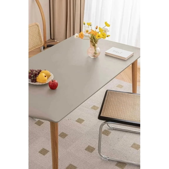 1pc tablecloth pad in durable waterproof leather - customised cover for table or dining table