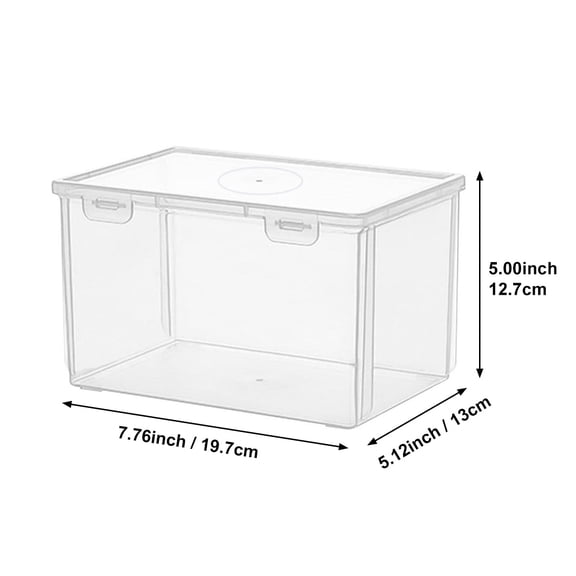 1pc transparent plastic desktop storage box, for storing miscellaneous items such as chargers, remote controls, masks, etc