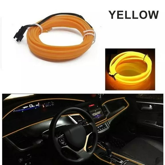 1pcs 1/2/3/4/5M LED Strips For Car Car Dashboard Decorative Light Strip Interior 2024 Ice Blue Blue Orange Red Purple Pink