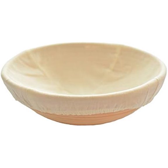 1pcs 10" Round Banneton Brotform Bread Dough Proofing Rising Rattan Basket & Liner,Banneton Proofing Basket Set - for Home Bakers (Sourdough Recipe) & Bread Making