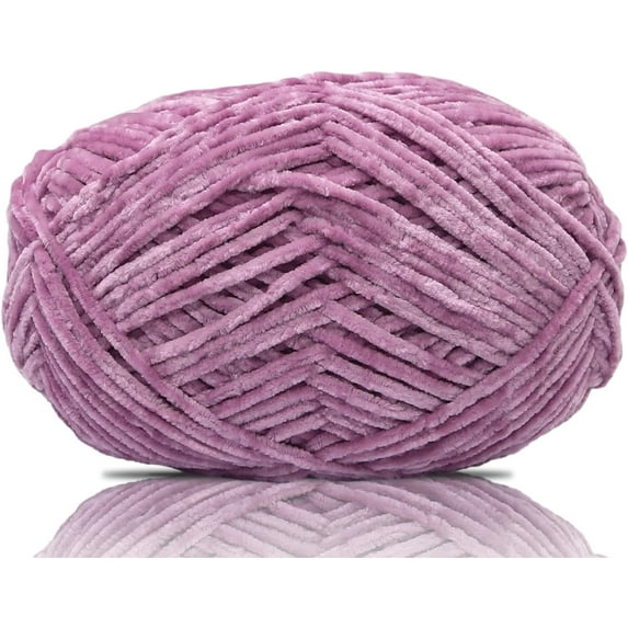 1pcs 100g Soft Chenille Yarn Velvet Yarn for Crocheting,Fluffy Yarn for Knitting and Crochet DIY Craft,Warm Yarn for Bag Hat Scarve Clothe Gloves Slippers Doll(Rose Red)