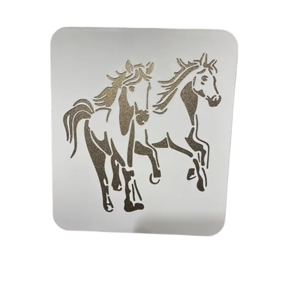 1pcs 10cm Galloping Steed Painting Doodle Template Stencil 3D Printed Craft Tool