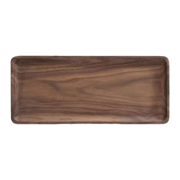 1pcs 11.81 x 5.91 Inch Rectangle Wooden Decorative Serving Tray for Coffee Table and Home Decor, Rectangle Wood Tray for Table Centerpiece, Small Candle Tray