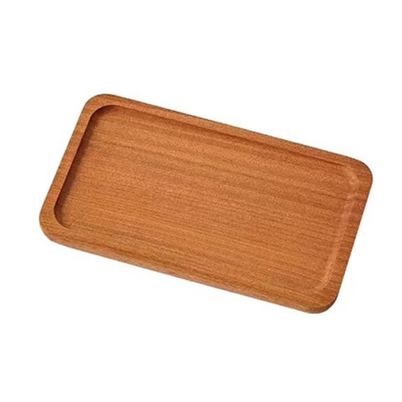 1pcs 11.81 x 7.87 Inch Rectangle Wooden Decorative Serving Tray for Coffee Table and Home Decor, Rectangle Wood Tray for Table Centerpiece, Small Candle Tray