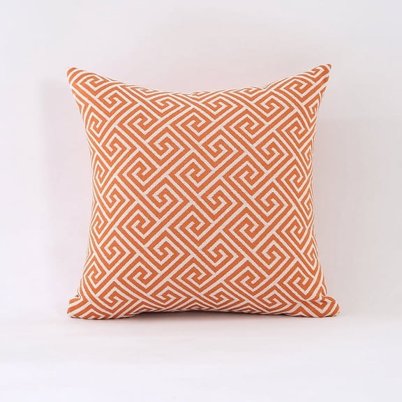1pcs 18 inches Simple Modern Throw PillowNordic Style Cushion Decorative Pillow for Couch,Sofa,BedroomOrange Geometry - Ripple