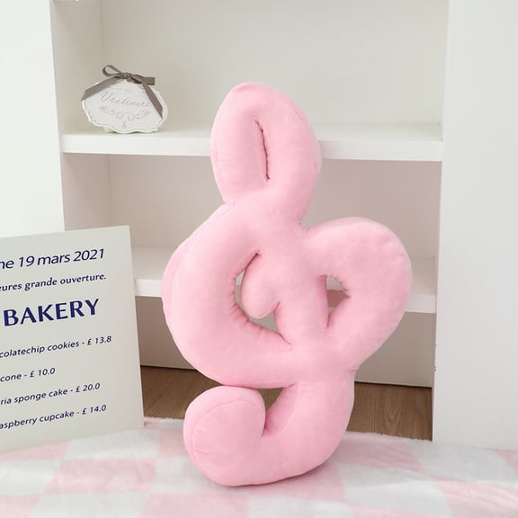 1pcs 19.6in Simulated Musical Note Shaped Plush Toys, Soft Bedside Sofa Pillows, Used for Home Decoration as Birthday GiftsPink