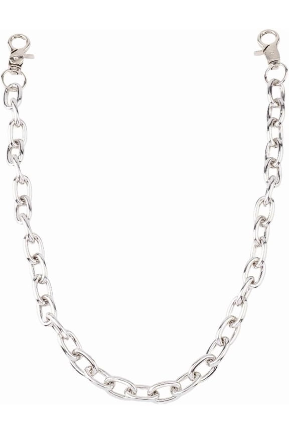 1pcs 1pc Jeans Cable Chain Belt Silver Aluminum Single Layer Hip Hop Punk Wallet Chain Body Jewelry Accessory 591mm for Men Women Daily Wear