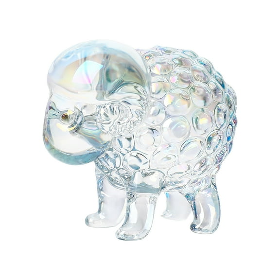 1pcs 2.3in Crystal Sheep of Glass Figurines Collectible，Cute Glass Animals Ornament Sheepe Decor Statue，Home Decor Ornaments,AB Color