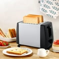 thumbnail image 1 of 2pcs 2-Slice Toaster | Darkness Control | Crumb Tray | Fits Bagel Slice Household Stainless Steel Bread Maker, 1 of 7