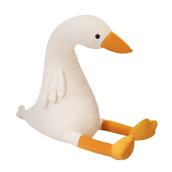 1pcs 23.6in White Goose Pillow Stuffed Animal,Cute Plush Decor Gift for Birthdays, Valentine's, ChristmasHome Decorations,White