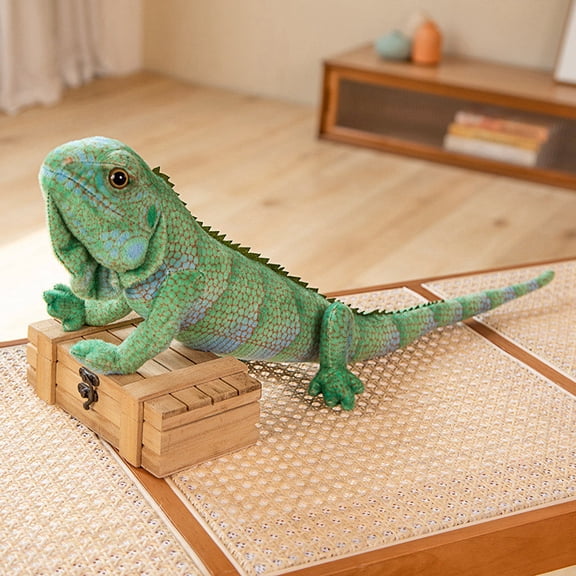 1pcs 25.6 inches Simulated Lizard Doll Plush Stuffed AnimalCute Lizard Plush Animal Stuffed Lizard for Birthday Gift Home DecorationDark Green