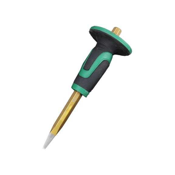 1pcs 250mm Masonry Chisel Pointed Head with Hand Guard for demolition carving