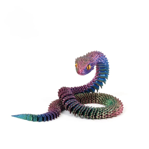 1pcs 30cm 3D Print Snake Home Desk Ornament Realistic Movable Jointed Animal Statue Table Decor Landscape