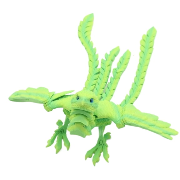 1pcs 3D Printed Movable Phoenix Bird Model With Multi-color Handicraft For Gifts Display And Home Desk Decoration