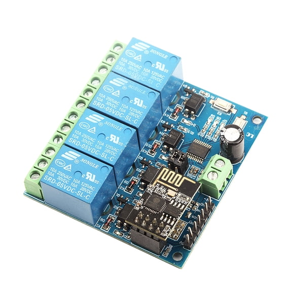 1pcs 4 Channel Relay Module ESP-01 Relay Switch Board DC 12V