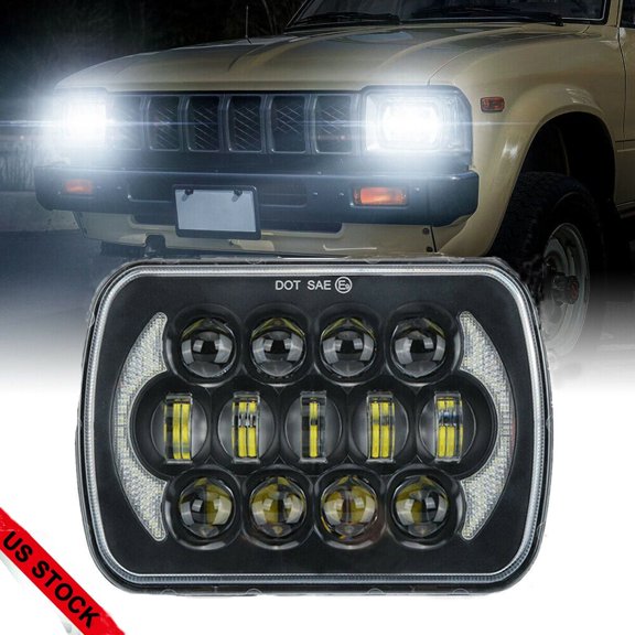 1pcs 400W 7x6" 5x7" LED Headlight Hi Lo Beam DRL For Chevrolet Jeep Cherokee XJ