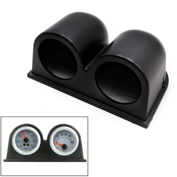 1pcs 52mm Universal Black 2 Dual Hole Dash Gauge Pod Car Meter Mount Holder Cup