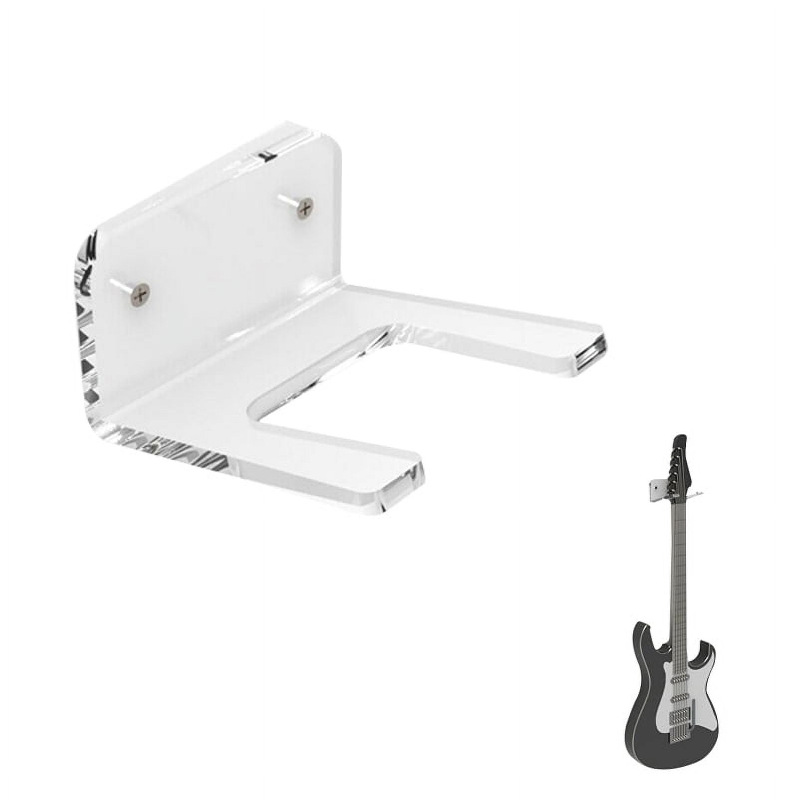 1pcs 5mm Acrylic Guitar Holder Storable Wall Mount Guitar Hanger Space Saving Transparent Guitar Hook