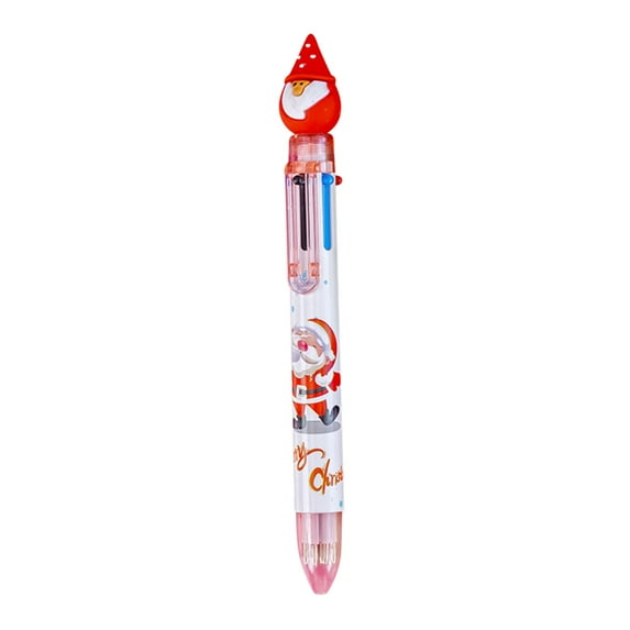 1pcs 6-Color Retractable Ballpoint Pen, Multifunctional Push-Type Marker Pen with 2ml Ink, Versatile Writing Pen for Notes, Drawing & Daily Use, 6.9in/17.5cm, I