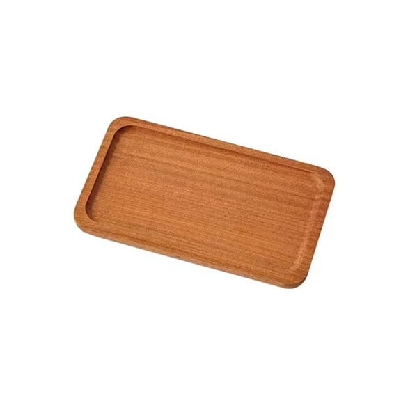 1pcs 7.87 x 4.73 Inch Rectangle Wooden Decorative Serving Tray for Coffee Table and Home Decor, Rectangle Wood Tray for Table Centerpiece, Small Candle Tray