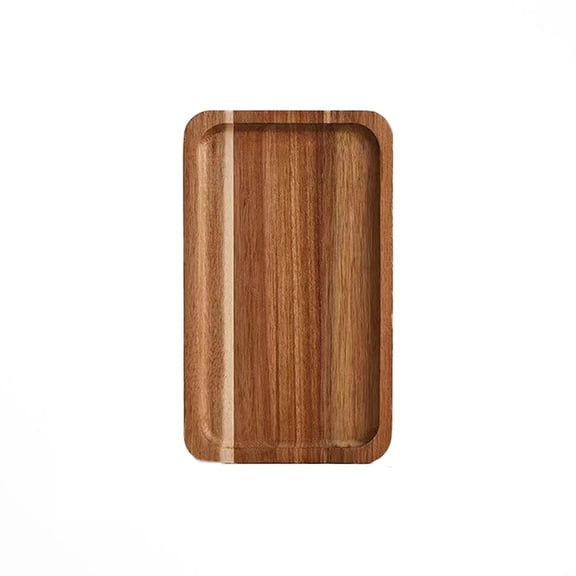1pcs 7.87 x 4.73 Inch Rectangle Wooden Decorative Serving Tray for Coffee Table and Home Decor, Rectangle Wood Tray for Table Centerpiece, Small Candle Tray