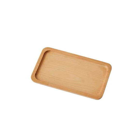 1pcs 7.87 x 4.73 Inch Rectangle Wooden Decorative Serving Tray for Coffee Table and Home Decor, Rectangle Wood Tray for Table Centerpiece, Small Candle Tray