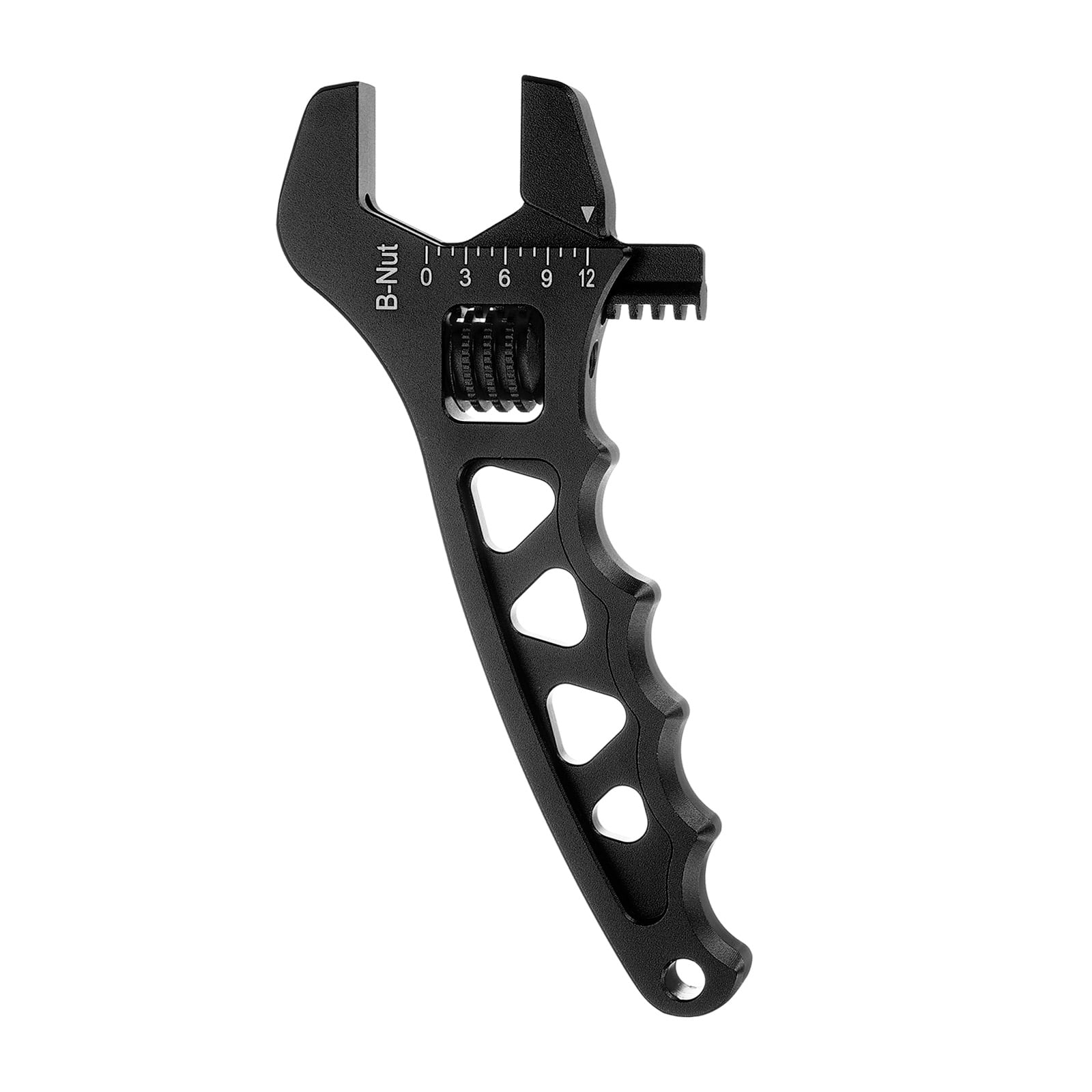 1pcs 7" Adjustable Wrench Aluminum Alloy Plumbers Wrench AN3-AN16, Black