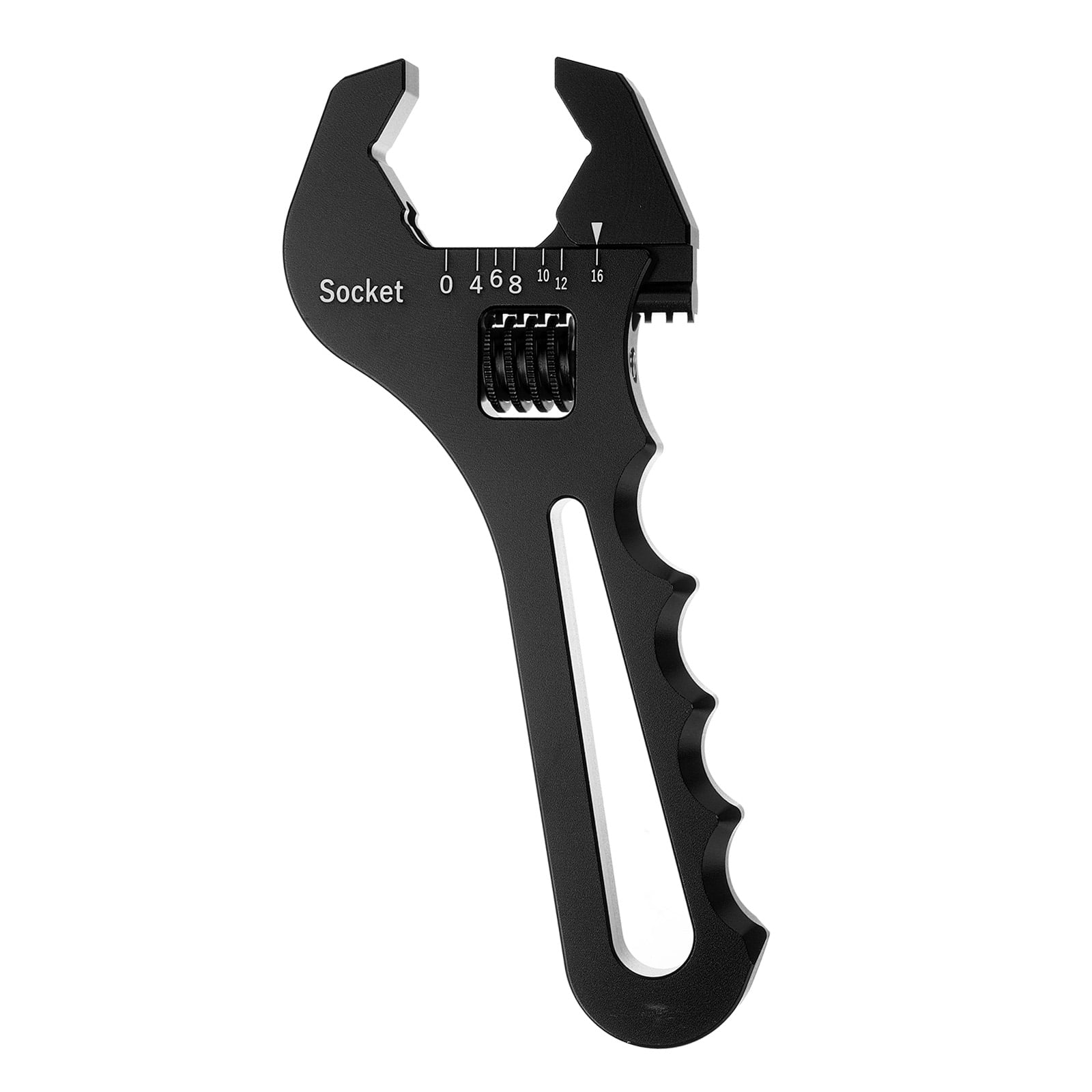 1pcs 7" Adjustable Wrench Aluminum Alloy Plumbers Wrench for an Fittings, Black