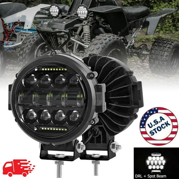 1pcs 7" Front Bumper Spot LED Work Light Pods for Yamaha Banshee Headlight