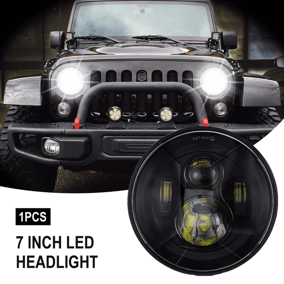 1pcs 7'' inch Round LED Headlight High/Low Beam 6000k For Dodge C-1 C-3 1954-1955