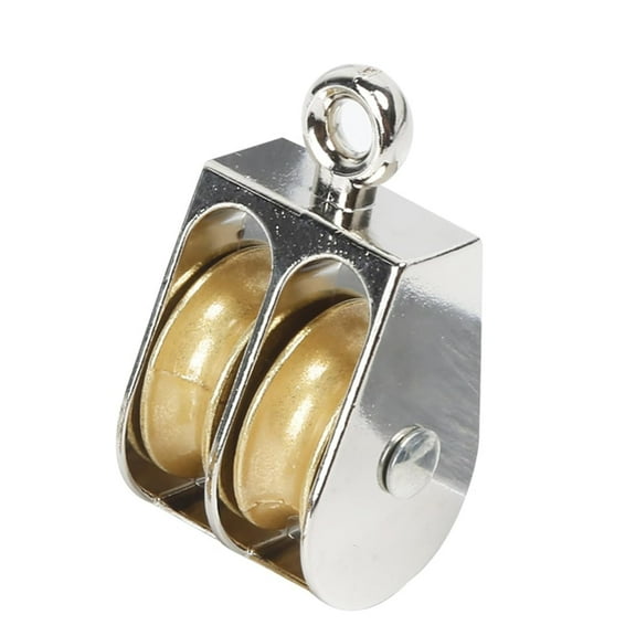 1pcs 75MM Swivel Double Pulley Zinc Alloy Working Load 551Lbs，Lifting Crane Swivel Hook Double Pulley Block Hanging Wire Towing Wheel Zinc Alloy
